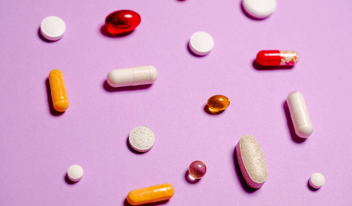 red white and yellow medication pills