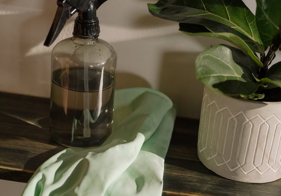 black and white spray bottle