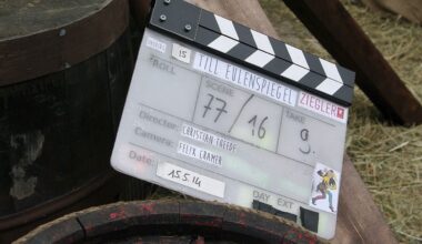 Filmopnames op een set