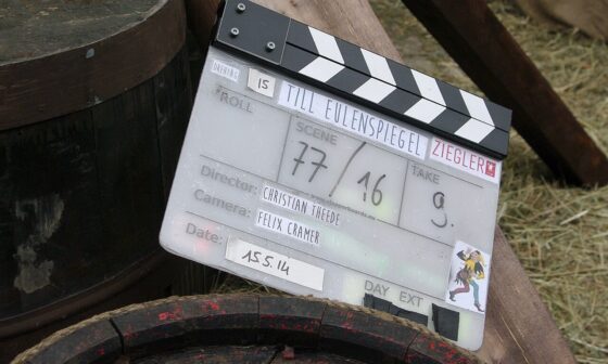 Filmopnames op een set